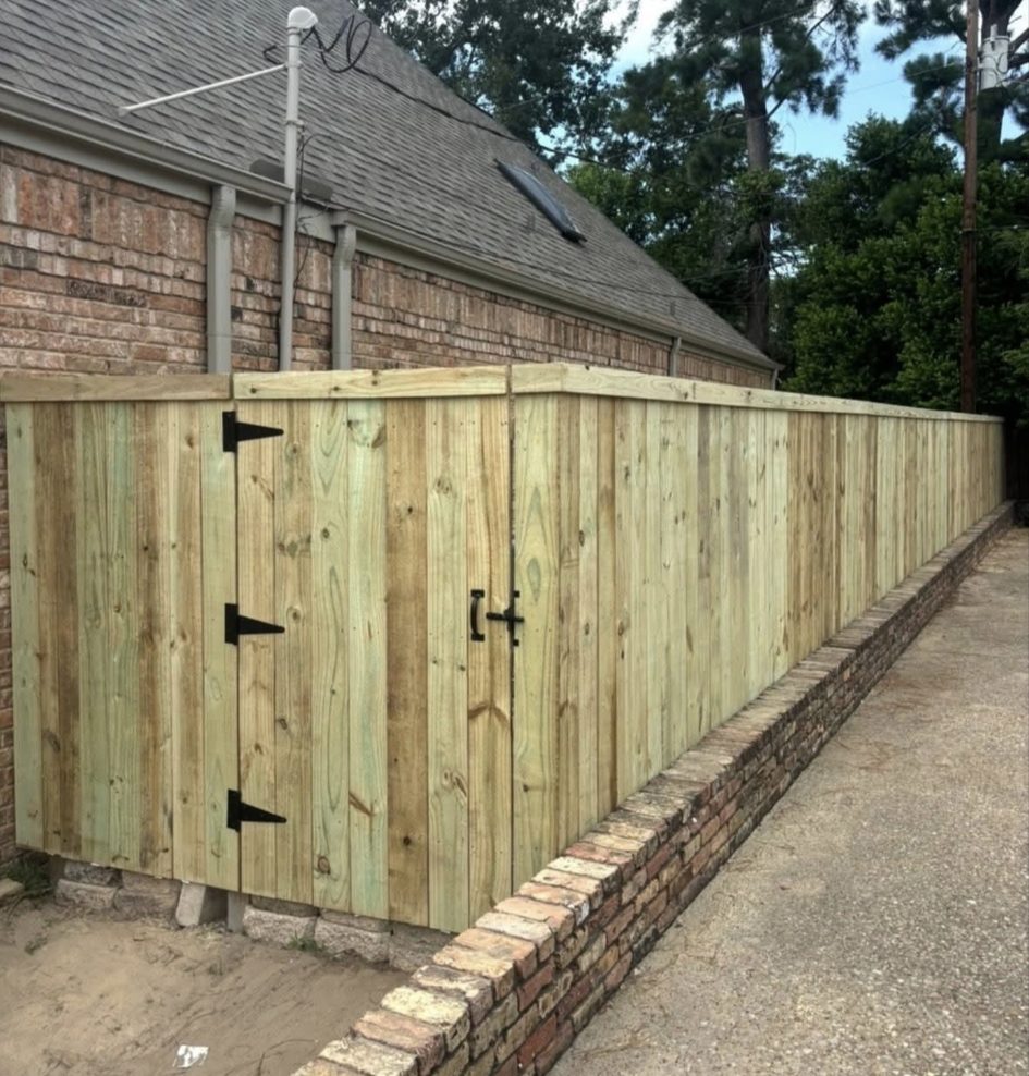 Custom wood fence and gate