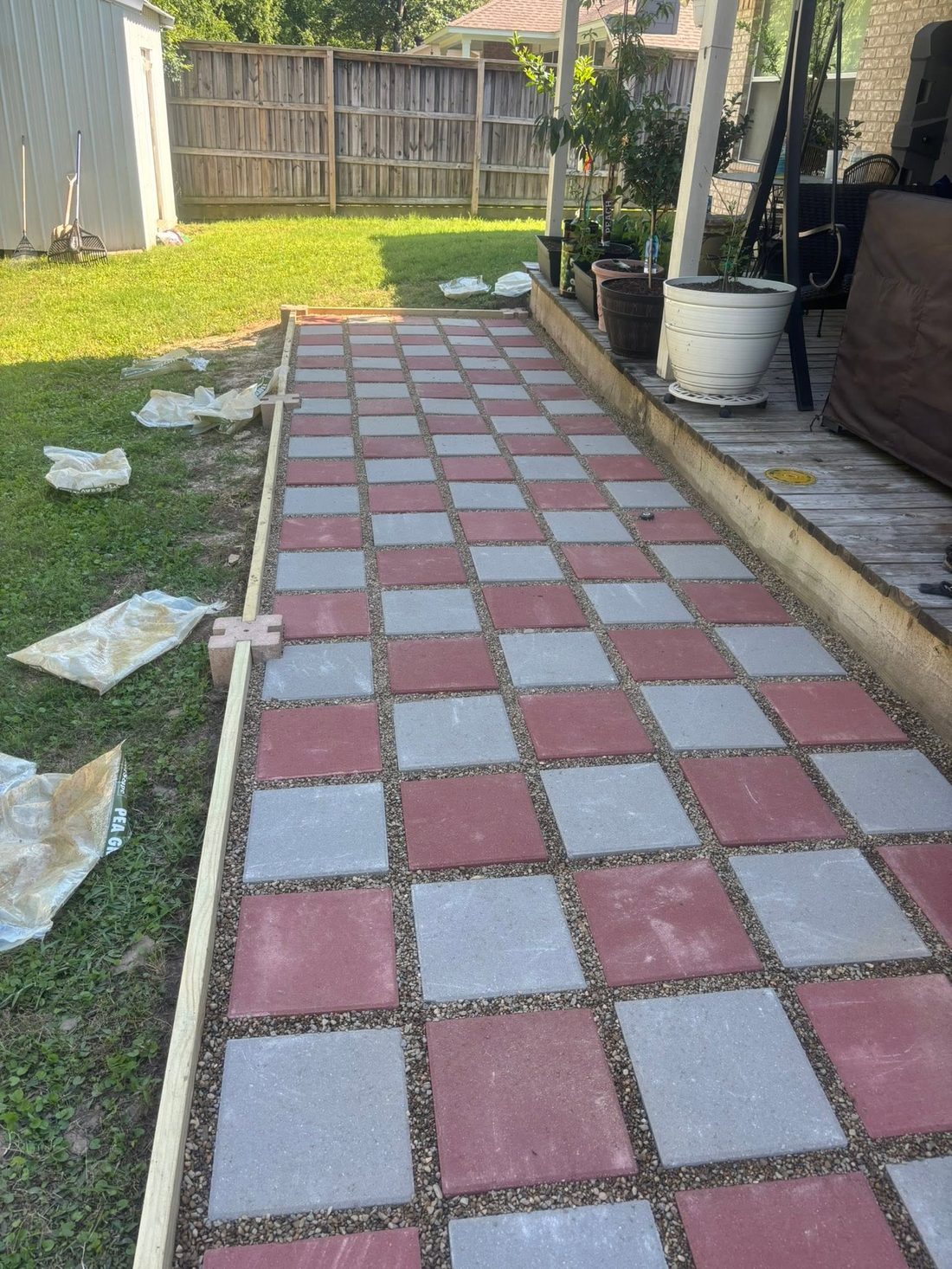 Paver walkway and patio